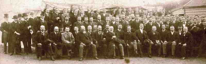 Old Collegians' at the Opening of the George Morrison Memorial Library, 1899.